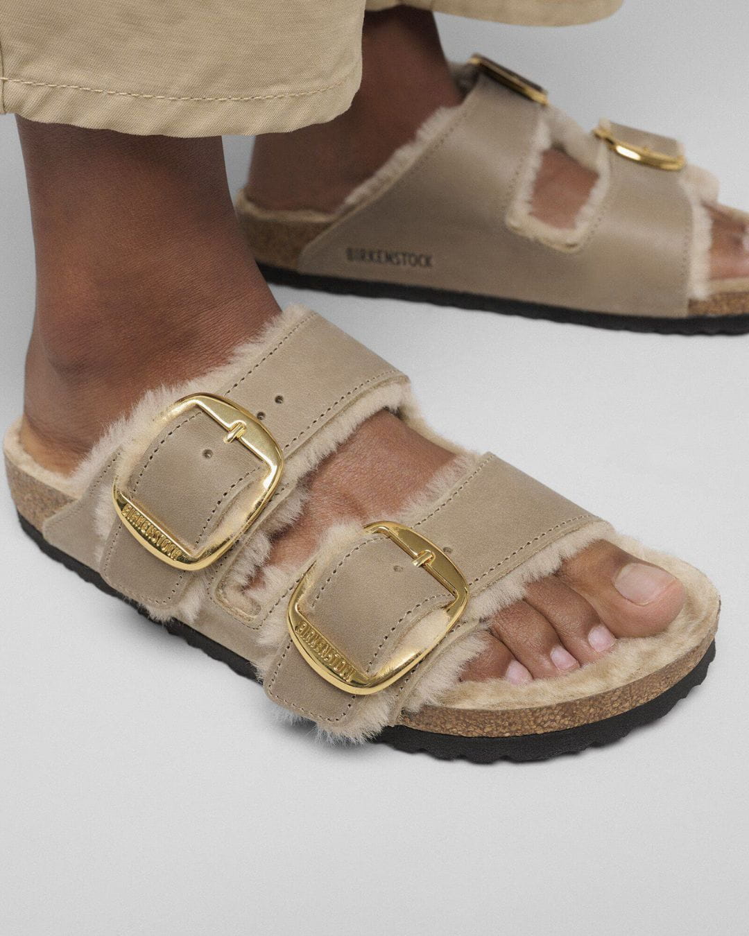 Birkenstock Arizona Shearling beige para mujer