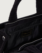 Bolso Liu Jo negro con borrego para mujer