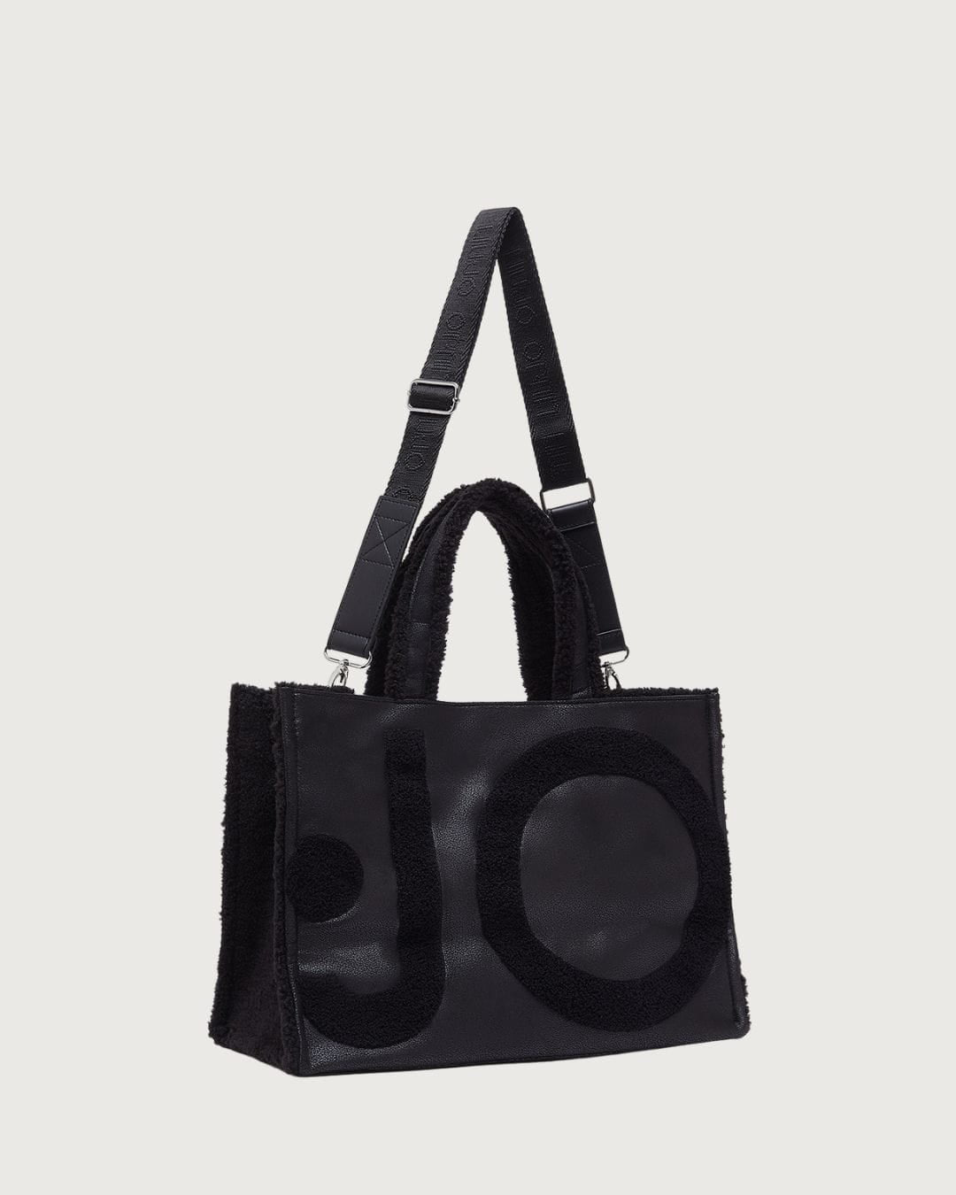 Bolso Liu Jo negro con borrego para mujer