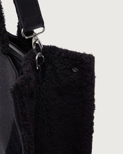 Bolso Liu Jo negro con borrego para mujer