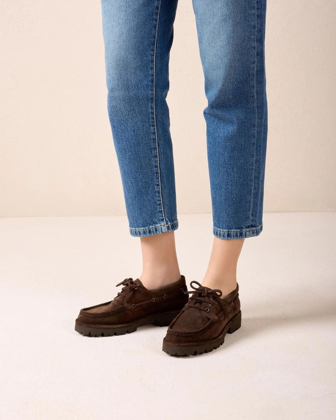 Mocasín Unisa Feudo marrón para mujer