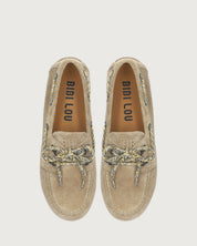 Mocasín náutico Bibi Lou beige para mujer