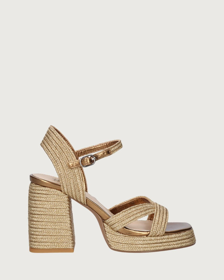 Sandalia de tacón Exe Shoes bronce, talla 36 - imagen 1
