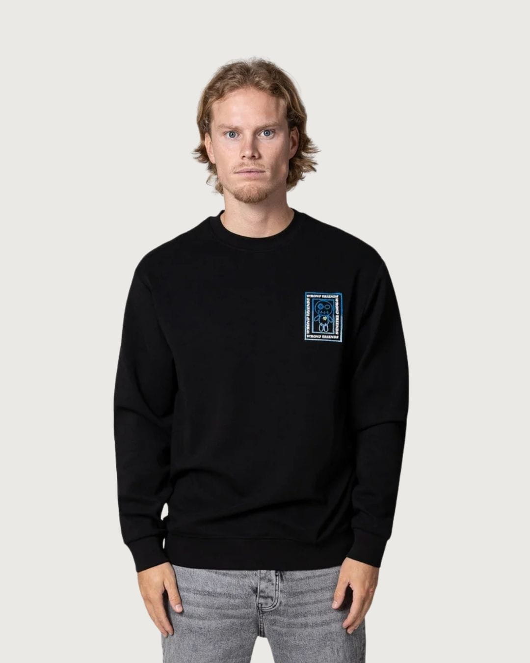 Sudadera Viena Wrong Friends negra para hombre