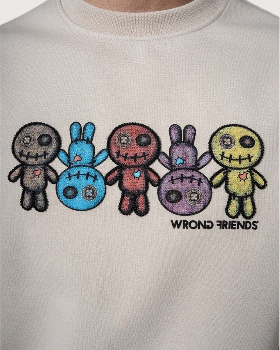 Sudadera Franklin Wrong Friends beige para hombre