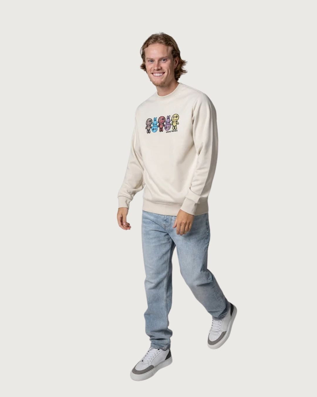 Sudadera Franklin Wrong Friends beige para hombre