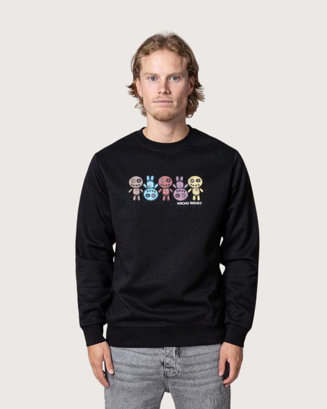 Sudadera Franklin Wrong Friends negra para hombre
