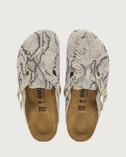 Zueco Birkenstock Boston Snake Oyster