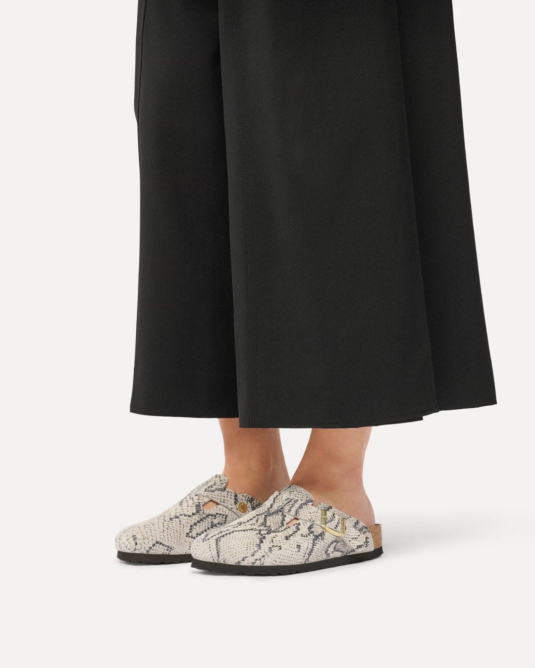 Zueco Birkenstock Boston Snake Oyster