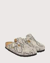 Zueco Birkenstock Boston Snake Oyster